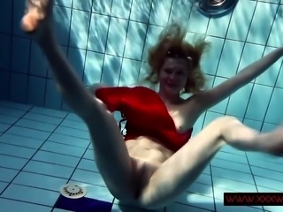 Lucie hot Russian teen in Czech pool