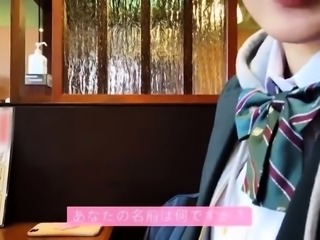 Wild Asian schoolgirl with small boobs has a lust for cock