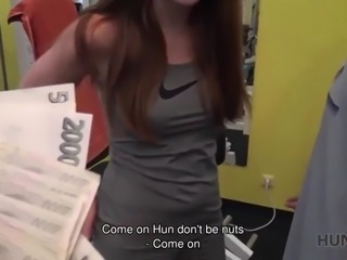 HUNT4K. After hard training in the gym, the girl is ready for sex for money
