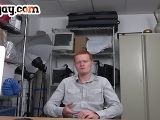 IR redhead ass bareback by BBC in the office after sucking
