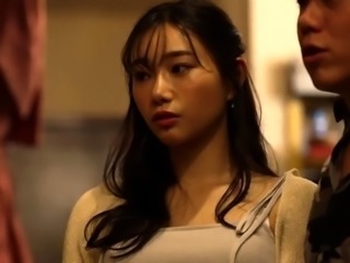 Young Japanese housewife used by a group of horny guys