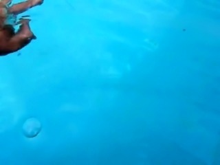 PUBLIC POOL CUM BUT NOBODY SEE HER