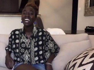 Tall Slim Ebony Model Gets Facial After Casting