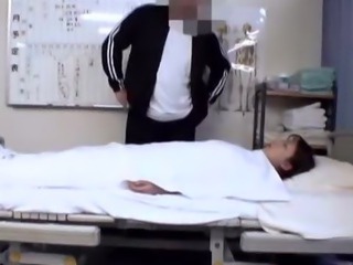 Japanese Schoolgirl get a massage and a fuck