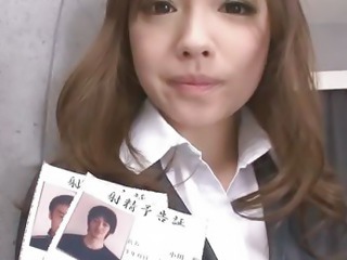 Office Teen Aiko Hirose Shave Pussy Creamed