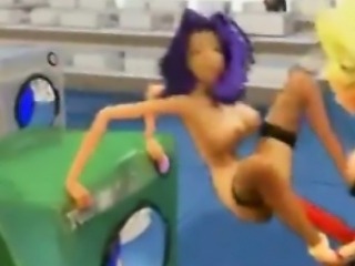 3D animated ghetto hot strapon fucked