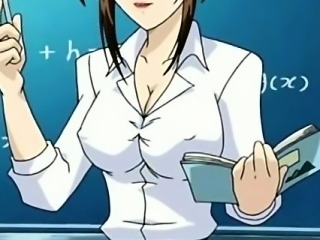 Hentai  school teacher in short skirt shows pussy