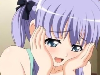 Shy anime doll in apron jumping craving dick in bed
