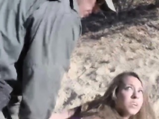 Blonde Latina is punished by a horny border officer