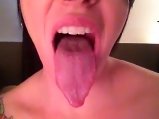 Lovely face, i would kiss her after cumming on that tongue Joi,...