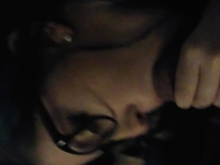 my hot girlfriend tries to deepthroat my big cock