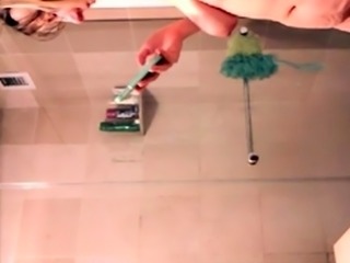 Shower Girl Horny Fondles Nipples Masturbate Fail in Shower