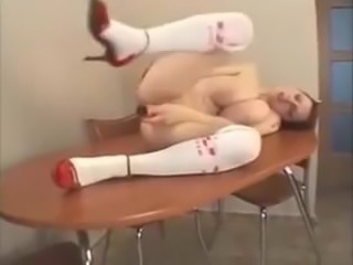 Big Boobs Shoolgirl Buffy with her Dildo