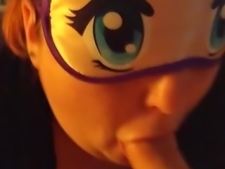Masked slut sucking and swallowing 3