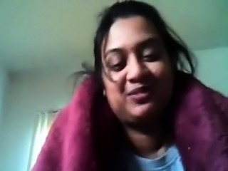 Chubby amateur Desi Debs brags of her big boobies