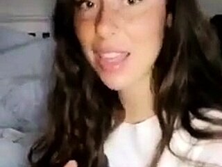 Hot amateur brunette fingering and toying her wet pussy